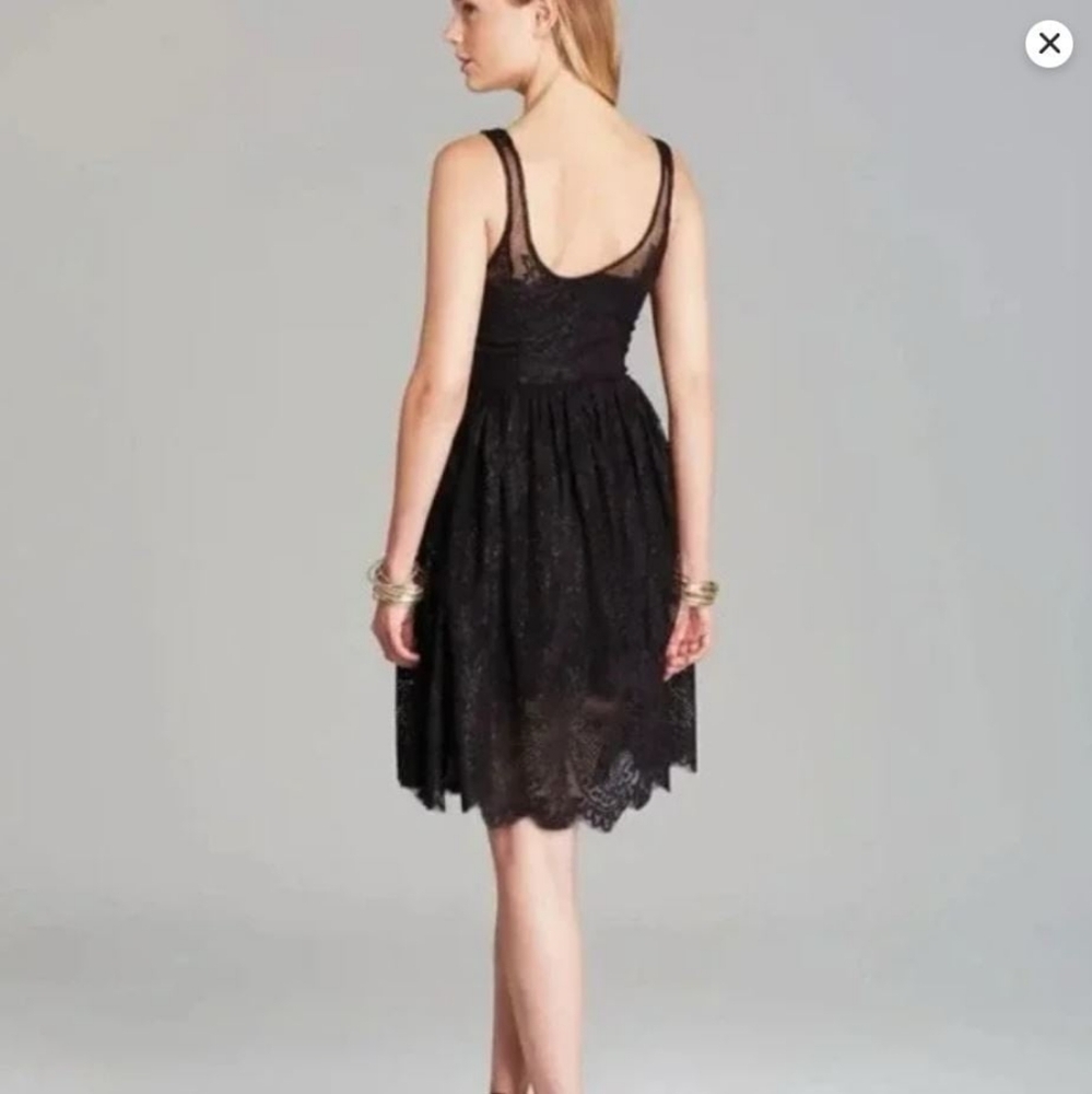 NWT Free People Kristal Salinas Foil Gold Black Lace Festival Dress, Size 6 - Picture 2 of 8